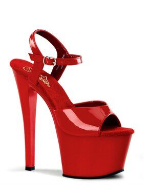 Pleaser Sky 309 Red Platform Heels Sandals